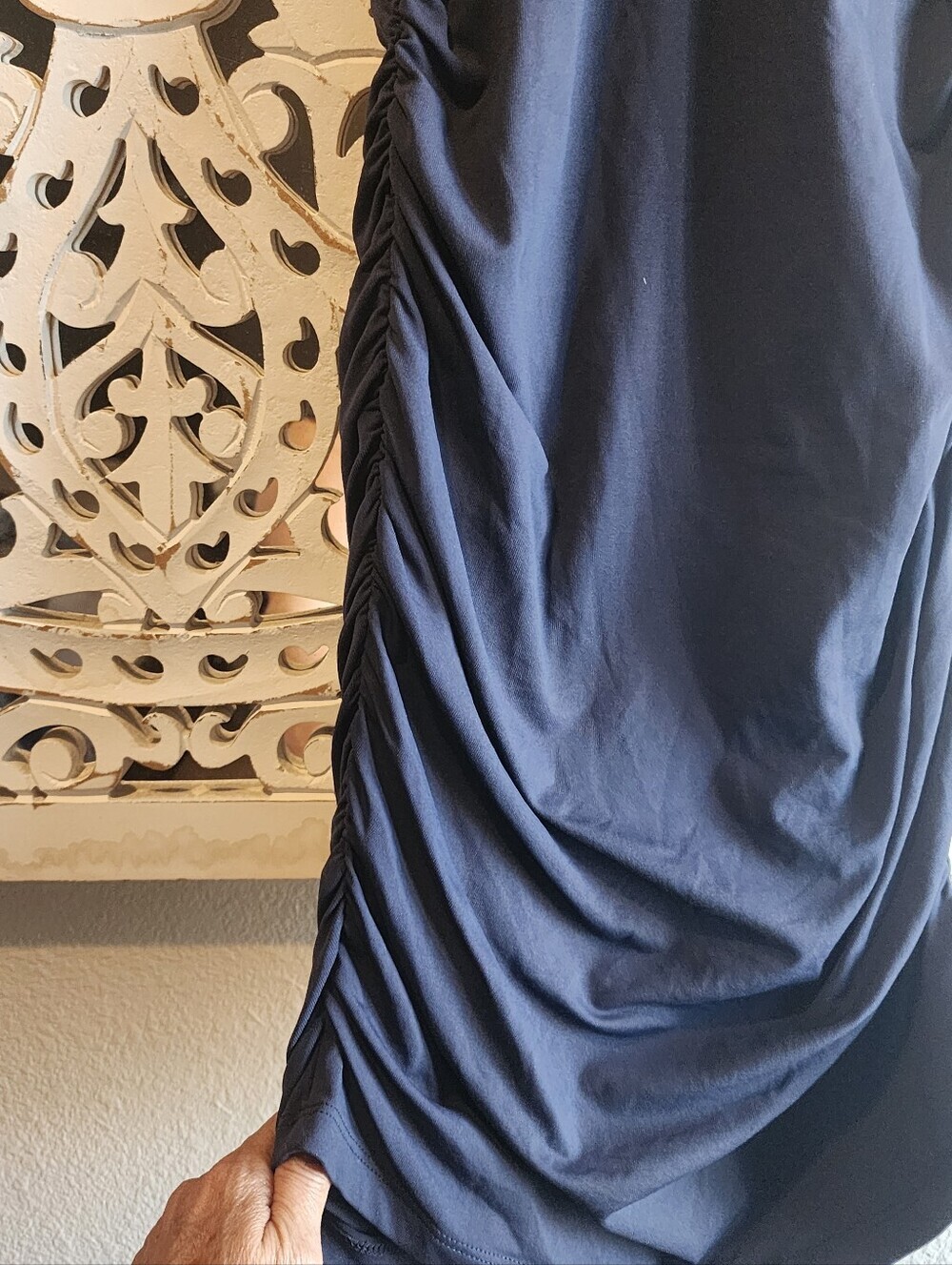 BABATON CONTOUR RUCHED RACEBACK IN BLUE MINI DRESS WOMENS SIZE SMALL - Picture 12 of 16